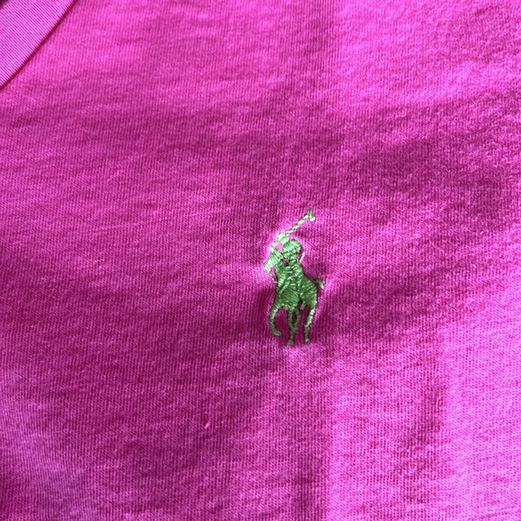 Lot of 2 Ralph Lauren Sport Pink & Navy V-Neck Shirts Women’s Medium. Like new - Picture 4 of 6